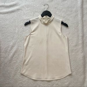 ann taylor sleeveless cut out blouse